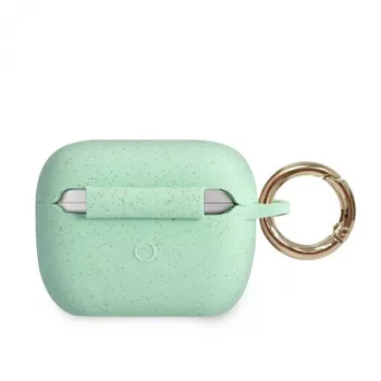 GUESS GUACAPSILGLGN AirPods Pro dėklas žalio silikono su blizgučiais