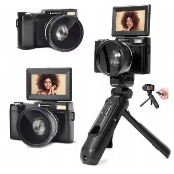 AgfaPhoto VLG-4K Vlog rinkinys su 24MP 4K kamera ir nuotolinio valdymo pultu