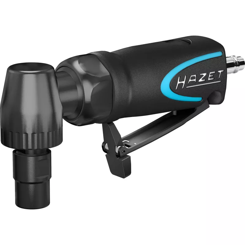HAZET 9032M-5 Mini kampinis pneumatinis šlifuoklis, 18 000 aps./min., 90° galvutė, juoda/mėlyna
