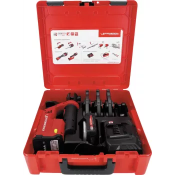 ROTHENBERGER ROMAX Compact III SET TH 19 kN belaidis presavimo įrankis su TH žnyplėmis, 18V Li-Ion 2.0Ah, įkrovikliu ir dėklu