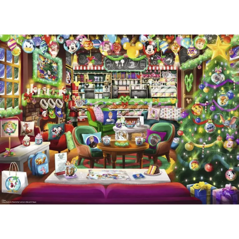 Ravensburger dėlionė Disney Christmas Cafe (1000 dalių)