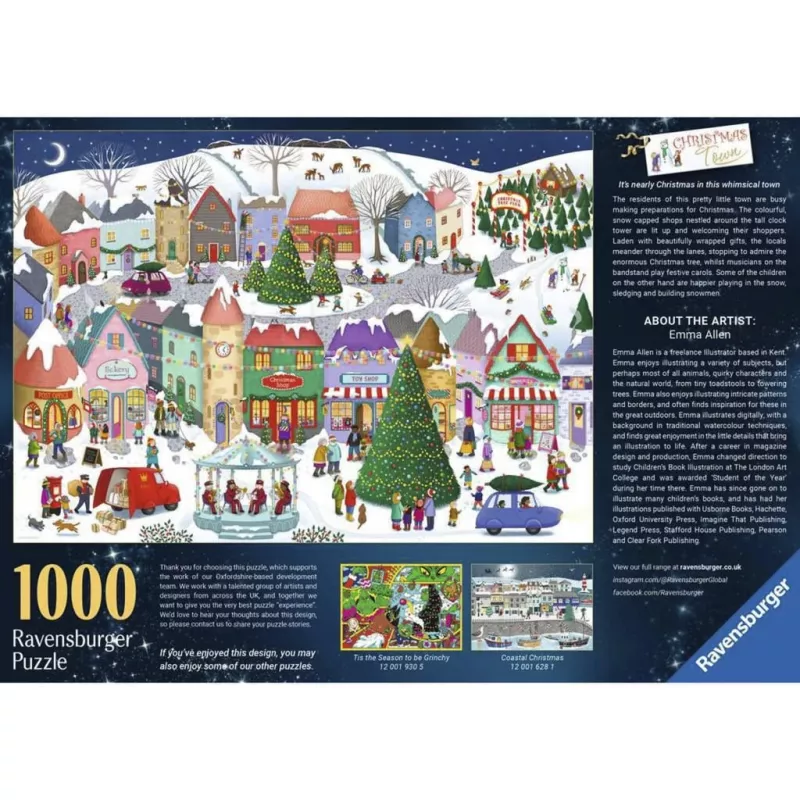 Ravensburger dėlionė Enchanted Christmas Town (1000 dalių)