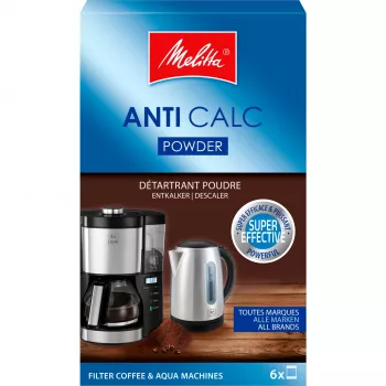 MELITTA Anti Calc kavos aparatų nukalkinimo skystis – 250 ml, universalus, citrinos rūgšties formulė, iki 2 panaudojimų