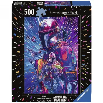 RAVENSBURGER Dėlionė Star Wars Hyper Space kolekcija: The Mandalorian (500 dalių, didelės detalės)