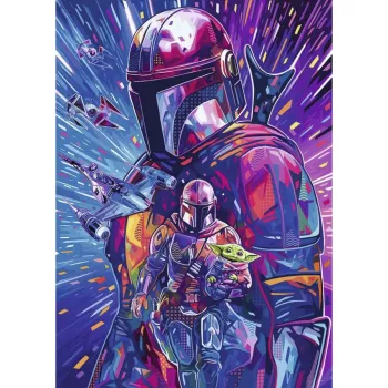 RAVENSBURGER Dėlionė Star Wars Hyper Space kolekcija: The Mandalorian (500 dalių, didelės detalės)