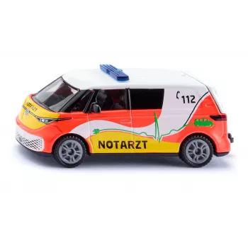 SIKU Blister VW ID. Buzz greitosios pagalbos automobilis, 1:64 mastelio liejamo modelio