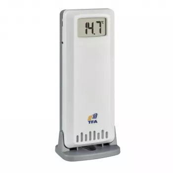 TFA 30.3900.02 ID-A0 belaidis temperatūros ir drėgmės jutiklis, 868 MHz, baltas