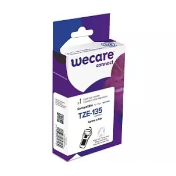 ARMOR WECARE suderinama Brother TZe-135 balta ant permatomos etikečių juosta 12mm x 8m
