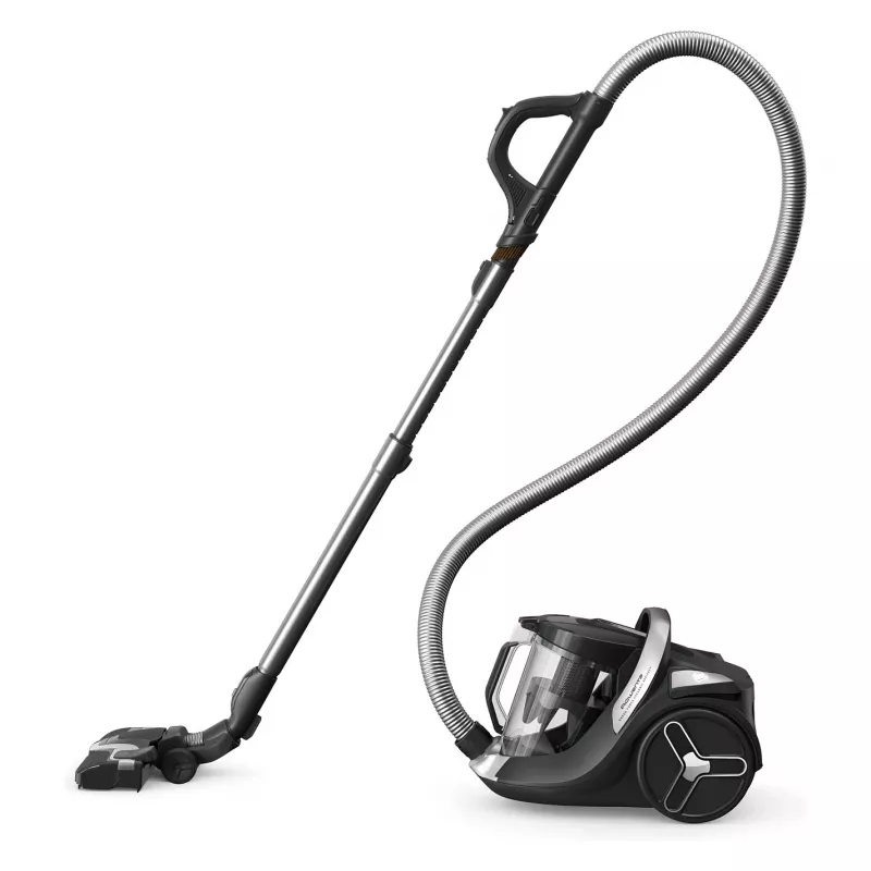 Rowenta Green Force Cyclonic Effitech+ RO7C66 dulkių siurblys be maišelio, Effitech 500 W variklis, 2,5 l dulkių talpykla, 66 dB(A), HEPA lygio filtravimas, pagaminta Prancūzijoje