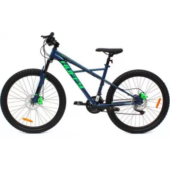 Huffy Korros 26 kalnų dviratis mėlynas - 18 pavarų plieninis hardtail su priekine amortizacija