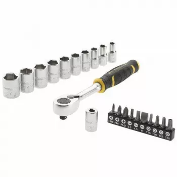 STANLEY 1/2 colio reketinis rinkinys 120T su antgaliais ir įmovomis