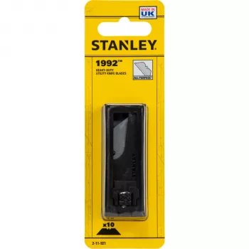 STANLEY BLACK&DECKER Stanley Utility Blades 1992 10 vnt. – sunkaus darbo aukštos anglinio plieno trapeciniai peiliukai standartiniams karpymo peiliams