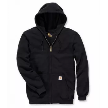 Carhartt vyriškas vidutinio svorio gobtuvuotas užtrauktuku megztinis juodas 463835