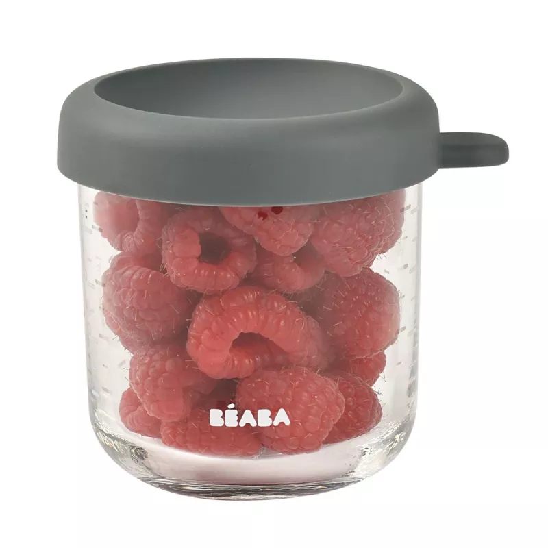 BEABA stiklinis indas su hermetišku dangteliu 250 ml Mineral