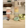 Beaba stikliniai kūdikių maisto laikymo indeliai su sandariais dangteliais, 6 x 250 ml, natūralių spalvų mišinys