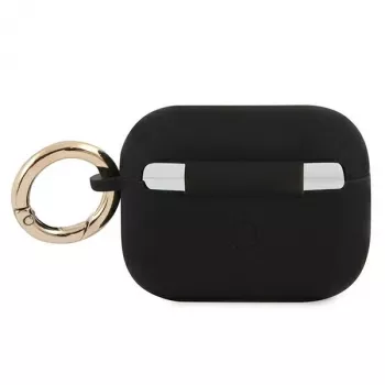 GUESS GUAPSSSK AirPods Pro dėklas juodos spalvos silikoninis Vintage Script