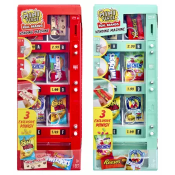 MGA's Miniverse Vending Machine Playset - Make It Mini Food Diner Series 1, 4 staigmenų kapsulės, interaktyvus monetų lizdas ir dozatorius, kolekcionuojamos mini maisto kūrybos, nuo 8 metų