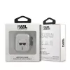 Karl Lagerfeld KLA2UKHGS AirPods 1/2 dėklas sidabrinis su blizgučiais, Karl's Head