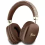 GUESS GUE003639 Gcube Metalinis Script logotipas On-Ear Bluetooth ausinės, rudos