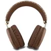GUESS GUE003639 Gcube Metalinis Script logotipas On-Ear Bluetooth ausinės, rudos