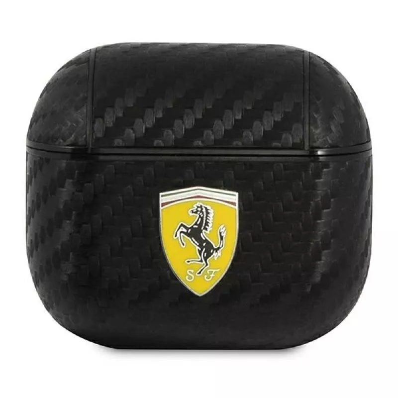 Ferrari FESA3CABK AirPods 3 dėklas On Track PU anglies juodos spalvos