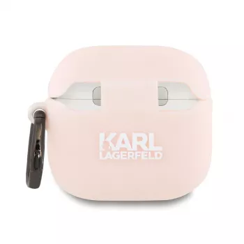 Karl Lagerfeld Silicone Choupette Head 3D dėklas, skirtas AirPods 4 - rožinis