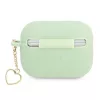 GUESS GUAPLSCHSN AirPods Pro dėklas žalias silikoninis Charm Heart kolekcija