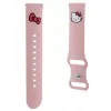 Hello Kitty Universalus silikoninis laikrodžio dirželis 22 mm, rožinis, su Kitty galvutės dizainu