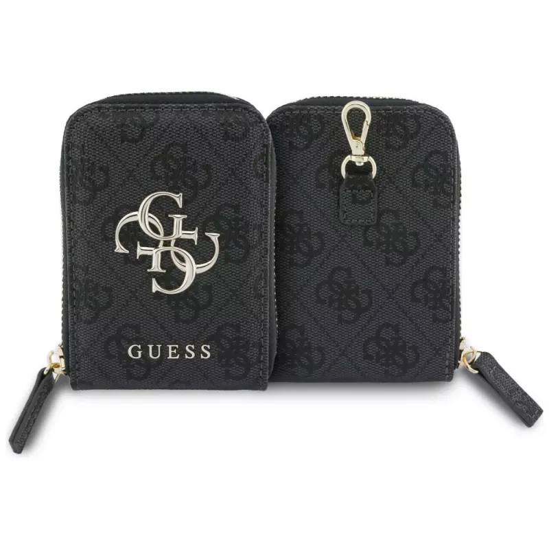 GUESS 4G Metal Logo Universal Crossbody Phone Strap Small Purse juoda