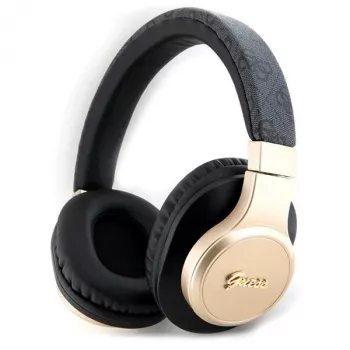 GUESS GUBH604GEMK Bluetooth ausinės per ausį, juodos, 4G Script