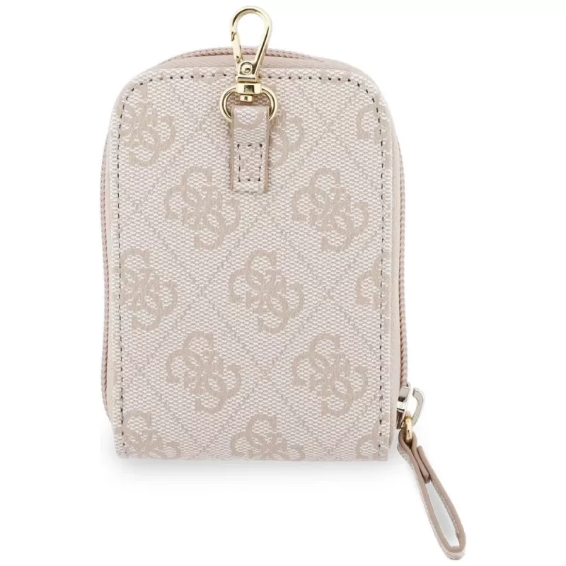 GUESS 4G Metal Logo Universal Crossbody Phone Strap Small Purse - rožinė
