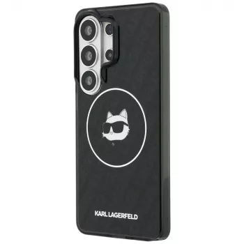 Karl Lagerfeld IML Repeated Choupette MagSafe dėklas, skirtas Samsung Galaxy S26 Ultra, juodas