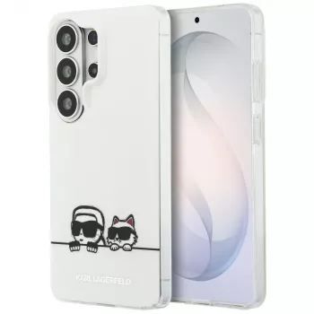 Karl Lagerfeld IML Peekaboo Karl & Choupette MagSafe dėklas, skirtas Samsung Galaxy S26 Ultra - permatomas