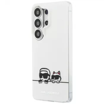 Karl Lagerfeld IML Peekaboo Karl & Choupette MagSafe dėklas, skirtas Samsung Galaxy S26 Ultra - permatomas