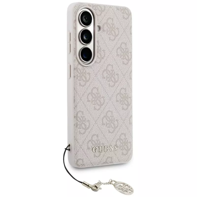 GUESS 4G Classic Logo Charm MagSafe dėklas, skirtas Samsung Galaxy S26 - rožinis