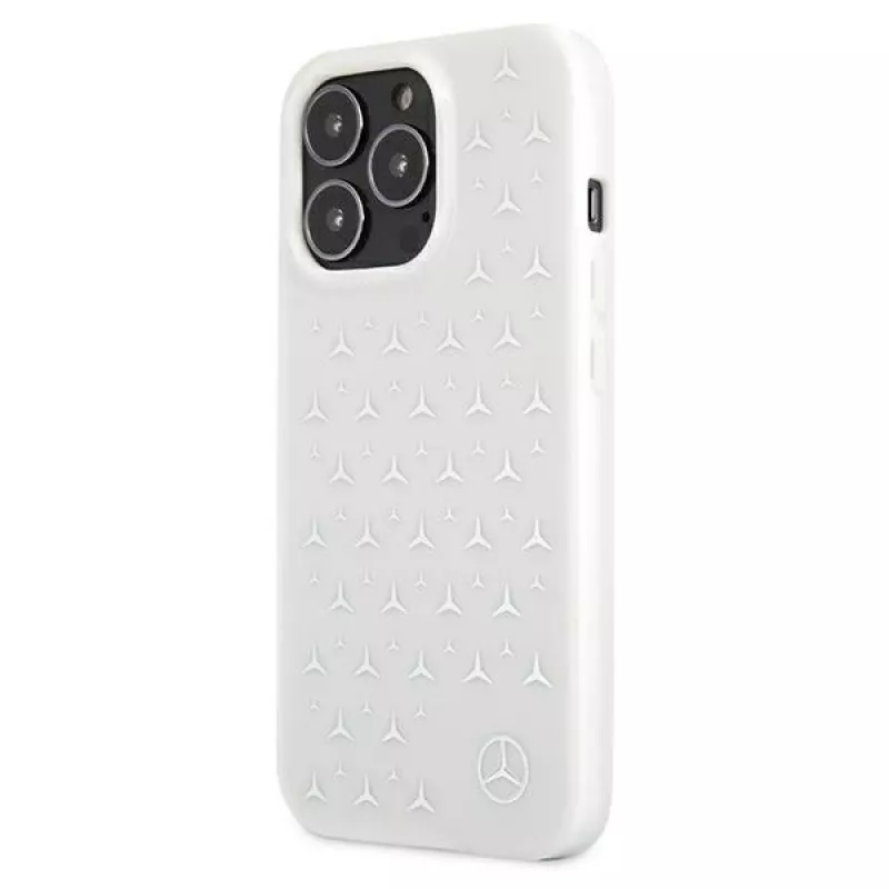 Mercedes-Benz MEHCP13LESPWH iPhone 13 Pro / 13 kietas dėklas „Silver Stars“ baltas