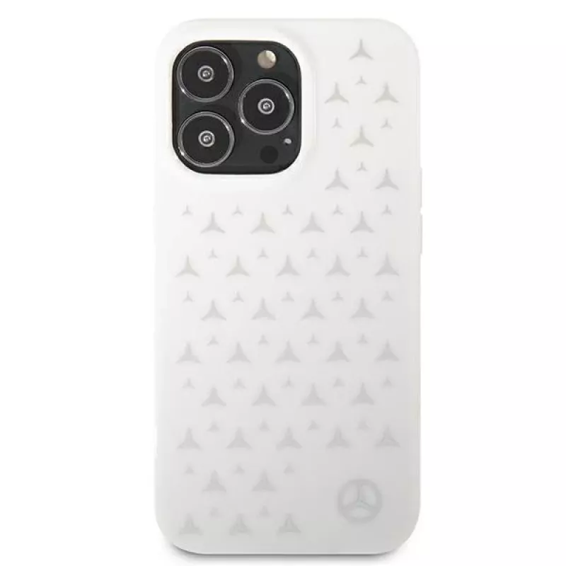 Mercedes-Benz MEHCP13LESPWH iPhone 13 Pro / 13 kietas dėklas „Silver Stars“ baltas