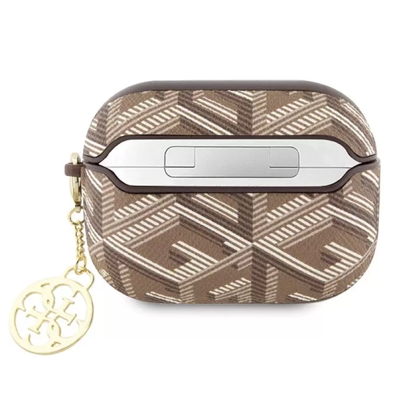GUESS GUE003033 GCube Charm AirPods Pro dėklas rudas
