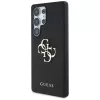 GUESS Grained Big 4G Logo Small Classic Logo dėklas, skirtas Samsung Galaxy S25 Ultra - juodas