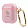 GUESS Glitter Collection apsauginis dėklas Apple AirPods 1/2 - rožinis