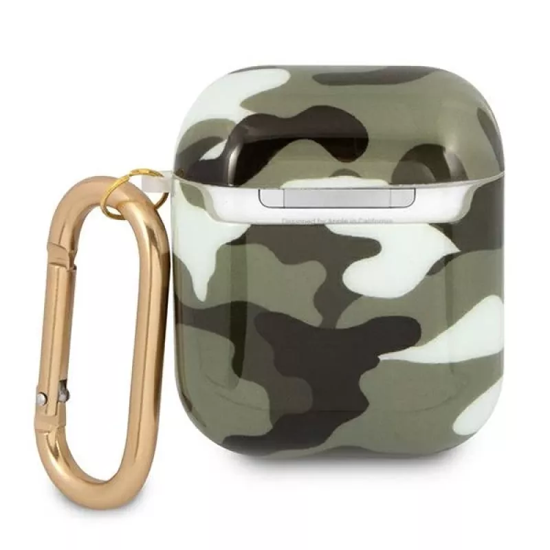 GUESS Camo Collection AirPods 1/2 dėklas Green/Khaki