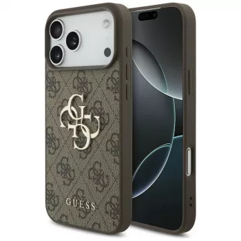 GUESS 4G Big Logo dėklas, skirtas iPhone 17 Pro Max / 18 Pro Max - rudas
