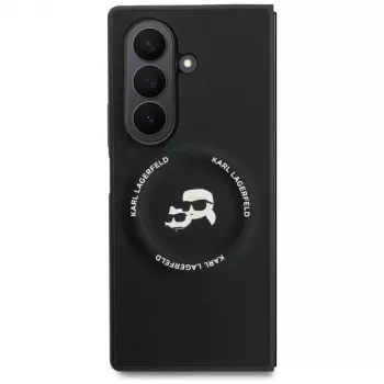 Karl Lagerfeld Karl & Choupette Logo MagSafe dėklas, skirtas Samsung Galaxy Z Fold7 - juodas