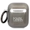 Karl Lagerfeld KLA2HNKCTGK AirPods 1/2 dėklas juodas su blizgučiais Karl & Choupette