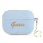 Guess GUAPLSCHSB AirPods Pro dėklas mėlynas, silikoninis, Charm Heart kolekcija