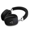 GUESS Bluetooth 5.3 ausinės per ausį su metaliniu trikampio logotipu - juodos