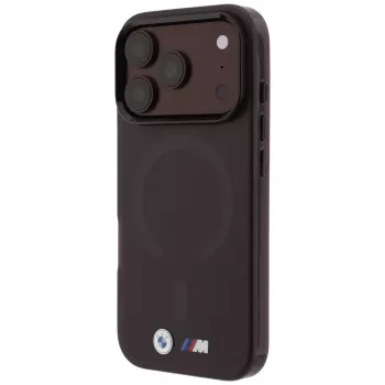 BMW M IML Frosted Metal Logo & Trims MagSafe dėklas, skirtas iPhone 18 Pro / 17 Pro - Burgundy