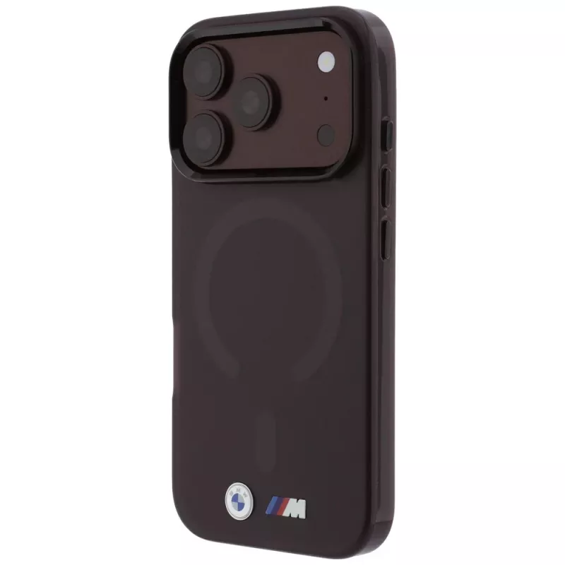 BMW M IML Frosted Metal Logo & Trims MagSafe dėklas, skirtas iPhone 18 Pro / 17 Pro - Burgundy