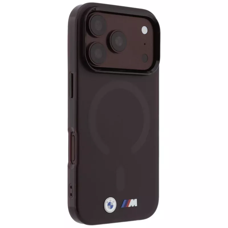 BMW M IML Frosted Metal Logo & Trims MagSafe dėklas, skirtas iPhone 18 Pro / 17 Pro - Burgundy