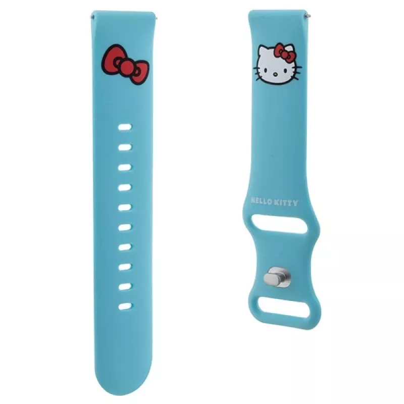 Universalus silikoninis apyrankė Hello Kitty HKUWMSCHBLB, Kitty Head, mėlyna, 20 mm